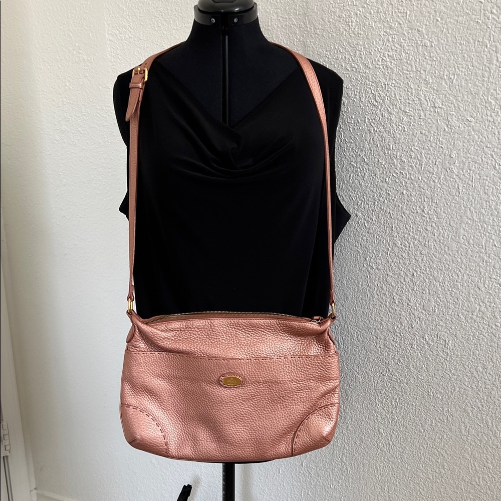 Fendi Pink Leather Selleria Shoulder messenger Bag